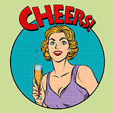 Cheers toast celebration woman