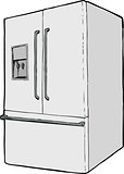 Single refrigerator with water dispenser
