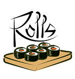 Vector Sushi Rolls