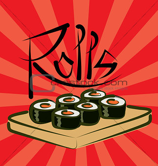 Vector Sushi Rolls