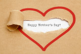 Happy Mothers Day Torn Paper Concept