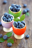 Fresh Blueberries on wooden table
