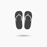 Flip flops icon. Vacation symbol.