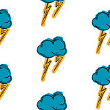 Thundercloud painting is painted simple background seamless pattern