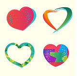 Vector hearts set.