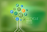 Ecology Infographic. Recycle, Reduce, Reuse
