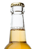 Beer bottle neck close up