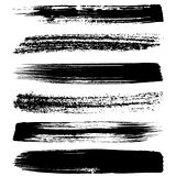 Black brush strokes silhouettes