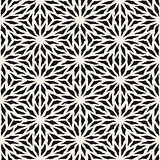 Vector Seamless Black And White Hand Painted Line Geometric Star Pattern