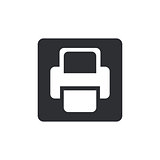 Printer Vector icon. black icon