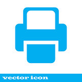 Printer Vector icon. blue icon