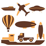 Transport icons, vector.