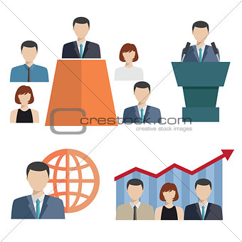 Business people Flat icons