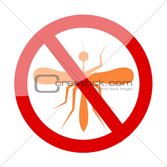 Zika Virus with mosquito over grunge graphic illustration.