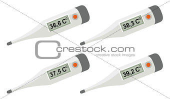 Set electronic medical thermometer