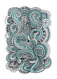 Abstract hand drawn ornament, background for your design