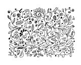 Floral pattern, sketch for your design