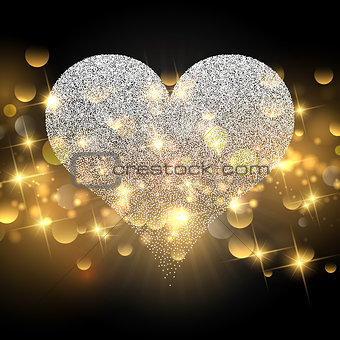 Sparkle heart design for Valentine's Day