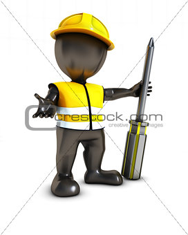 3D Morph Man Builder with screwdriver