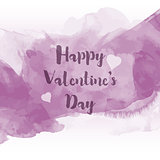 Watercolour Valentine's Day background 