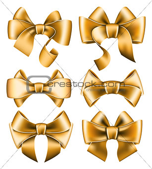 Six gold bows
