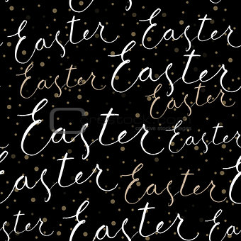 Happy Easter calligraphy write with brush pen