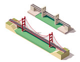 Vector isometric suspension bridge
