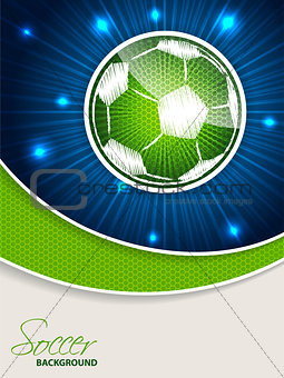 Abstract blue green soccer brochure template