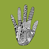 Floral palm, hand drawn zentangle style for our design