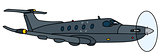 Dark propeller aircraft