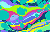 vector colorful seamless ebru pattern