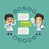 Speaking Doctor Infographic with Icons
