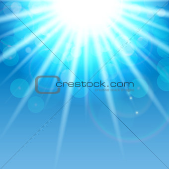 Natural Sunny Background Vector Illustration