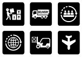 set of six icons for delivery