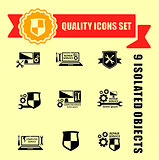 quality computer technology icons set
