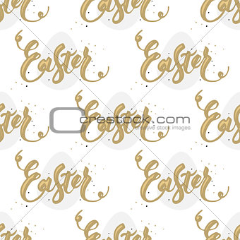 Happy Easter egg seamless background.