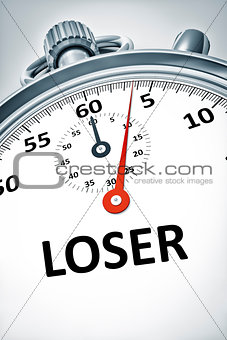 stopwatch with text loser