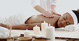 Young Woman Having A Massage In Spa