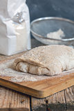 Dough for baking homemade bread.