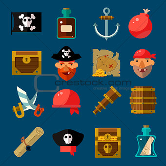 Pirate Game Flat Set