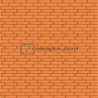 Orange Brick Wall Seamless Vector Illustration