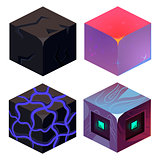 Textures for Platformers Icons Sample Vector Set