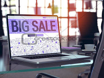 Big Sale Concept on Laptop Screen.