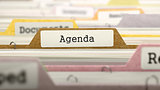 Agenda Concept. Folders in Catalog.