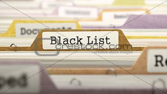 Black List Concept on Folder Register.