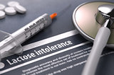 Diagnosis - Lactose intolerance. Medical Concept.