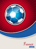 Abstract blue red soccer brochure template