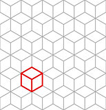 Seamless isometric cubes background