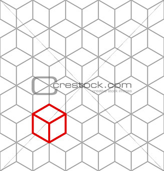 Seamless isometric cubes background