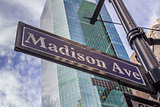 Street sign of Madison avenue in New York City